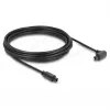 Delock Cable de audio óptico TOSLINK 5 m, conector acodado 90° a recto, 4 mm, negro