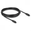 Delock cable de audio óptico TOSLINK – 5m, negro (conector macho a conector macho)