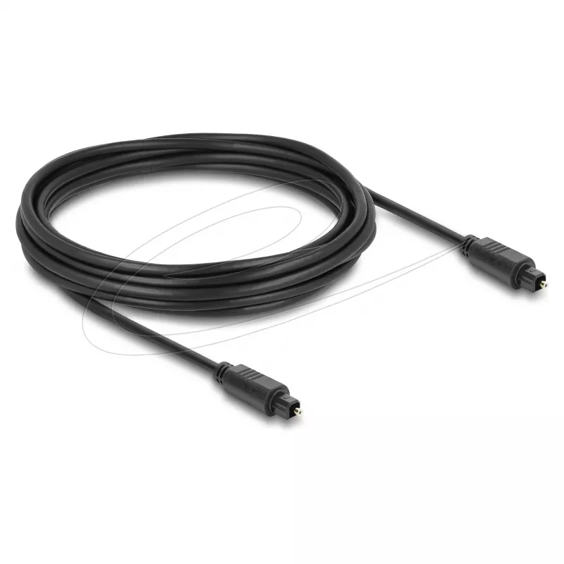 Delock cable de audio óptico TOSLINK – 5m, negro (conector macho a conector macho)