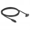 Delock cable de audio óptico TOSLINK, acodado 90° a recto, 3 m, negro