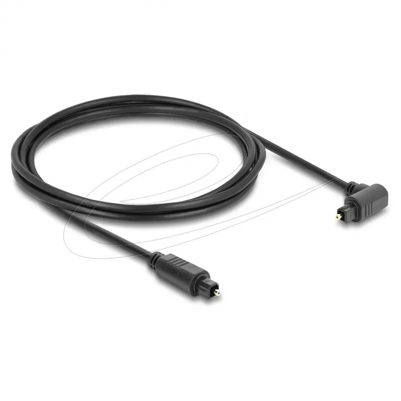 Delock cable de audio óptico TOSLINK, acodado 90° a recto, 3 m, negro