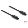 Delock cable de audio óptico TOSLINK, macho a macho, 4 mm, 2 m, negro