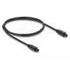 Delock cable de audio óptico TOSLINK, conector macho a conector macho, 4 mm de diámetro, 1 m, negro