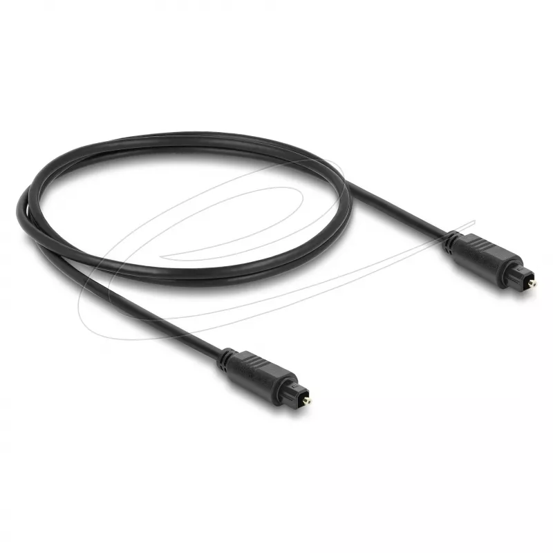 Delock cable de audio óptico TOSLINK, conector macho a conector macho, 4 mm de diámetro, 1 m, negro