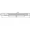 DELTA ATLO-KPS-21X262/SHEEL-S Canaleta empotrada para cables, negra, 262mm