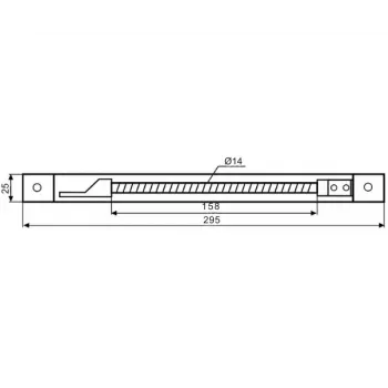 DELTA ATLO-KPS-21X262/SHEEL-S Canaleta empotrada para cables, negra, 262mm