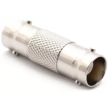 DELTA Adaptador acoplador conector hembra BNC a conector hembra BNC, 75 ohmios, latón niquelado, doble BNC-BNC