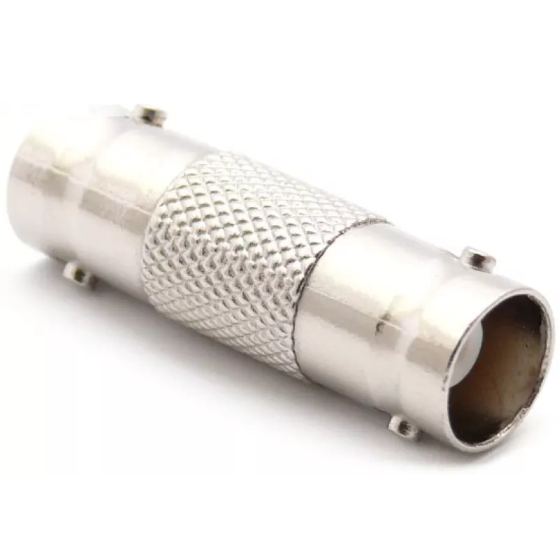 DELTA Adaptador acoplador conector hembra BNC a conector hembra BNC, 75 ohmios, latón niquelado, doble BNC-BNC