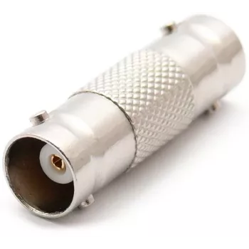 DELTA Adaptador acoplador conector hembra BNC a conector hembra BNC, 75 ohmios, latón niquelado, doble BNC-BNC