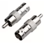 DELTA Adaptador de conector hembra BNC a conector macho RCA - Convertidor de señal de vídeo coaxial de 75 Ohm para CCTV y sistemas analógicos