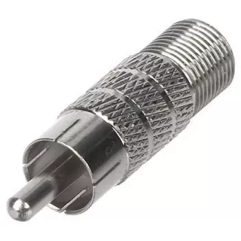 DELTA CINCH-W/F-G Adaptador conector hembra tipo F a conector macho RCA