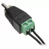DELTA Conector RCA macho, blanco, dorado, soldadura