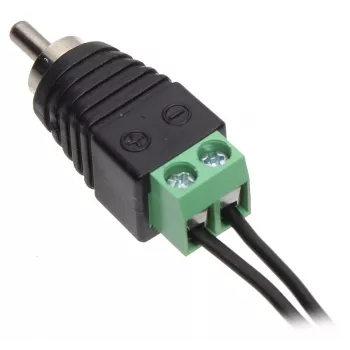 DELTA Conector RCA macho, blanco, dorado, soldadura
