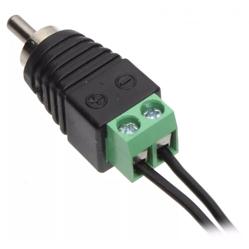 DELTA Conector RCA macho, blanco, dorado, soldadura