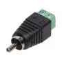 DELTA Conector RCA macho, blanco, dorado, soldadura