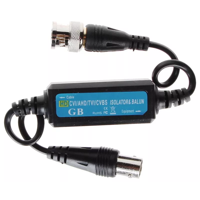 DELTA D-SEP/HD aislador de bucle de masa de vídeo para AHD/HD-CVI/HD-TVI/CVBS, BNC, 75 ohmios, 4K