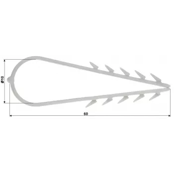 DELTA abrazadera redonda para cable de pared 6-10 mm 50 uds. blanco