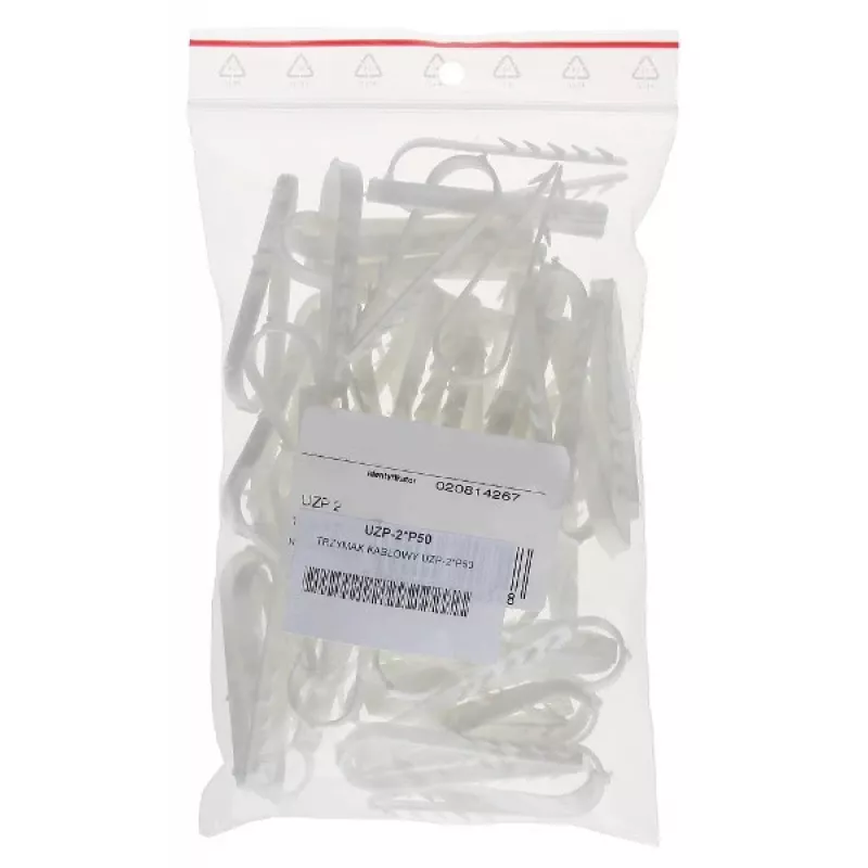 DELTA abrazadera redonda para cable de pared 6-10 mm 50 uds. blanco