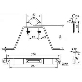 DELTA Brida de pared OMM-50L13