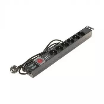 DELTA PD-6/R-SPD-1L Regleta de enchufes, 6 tomas
