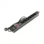 DELTA PD-6/R-SPD-1L Regleta de enchufes, 6 tomas