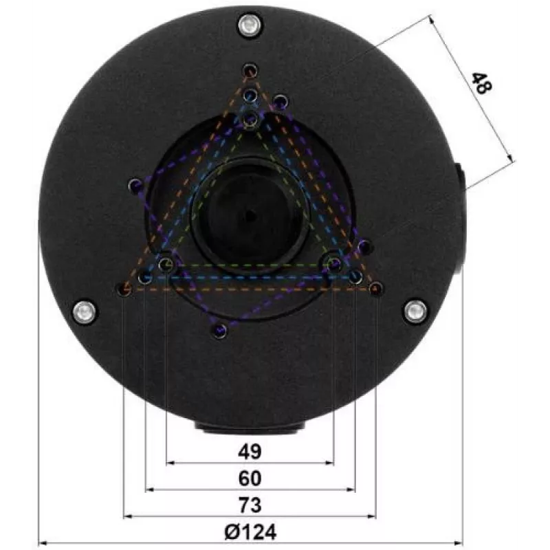 DELTA STG-PFA130-E caja de conexión para cámaras domo Dahua, montaje en pared/techo, aluminio, negro STG-PFA130-E(BLACK)