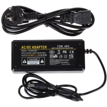 DELTA fuente de alimentación conmutada 48V 1,5A 72W con conector DC de 5,5mm x 2,1mm