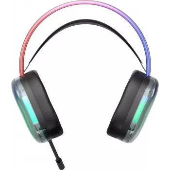 Auriculares gaming Deltaco DH230 RGB iluminados semitransparentes (GAM-186)