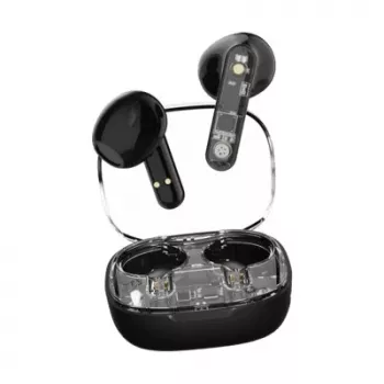 DELTACO Streetz BT TWS Auriculares in-ear Transparente Negro