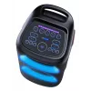 Denver BPS-470 Altavoz Bluetooth para fiestas con karaoke, 2000W PMPO, 20W RMS, luces LED, radio FM, TWS, incl. micrófono, negro