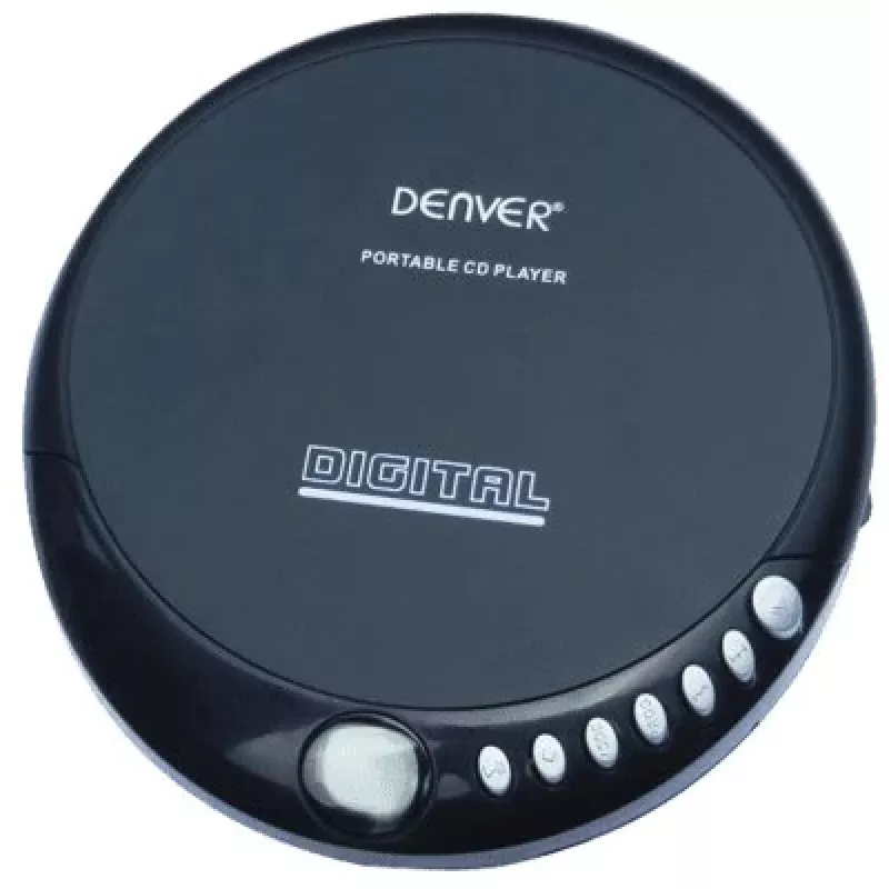 Denver DM-24 Reproductor de CD portátil con auriculares, Negro