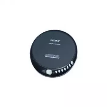 Denver DM-24 Reproductor de CD portátil con auriculares, Negro