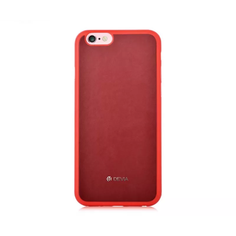Devia Apple iPhone 6/6s Jelly Funda trasera slim de piel rojo vino