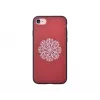 Devia Apple iPhone 7/8 funda con bordado de flores roja
