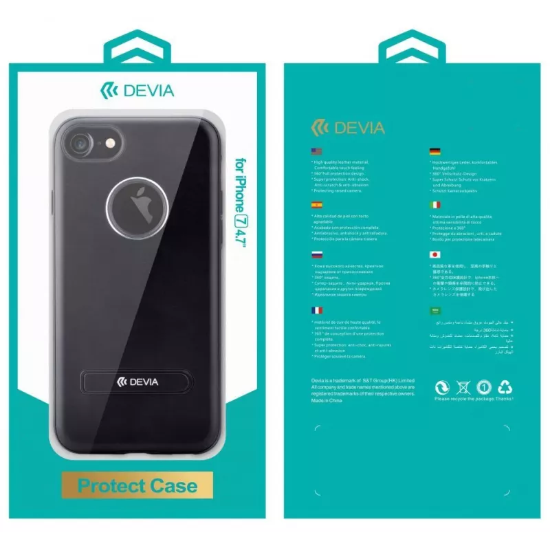 Devia Funda con tapa iView para Apple iPhone 7 negra