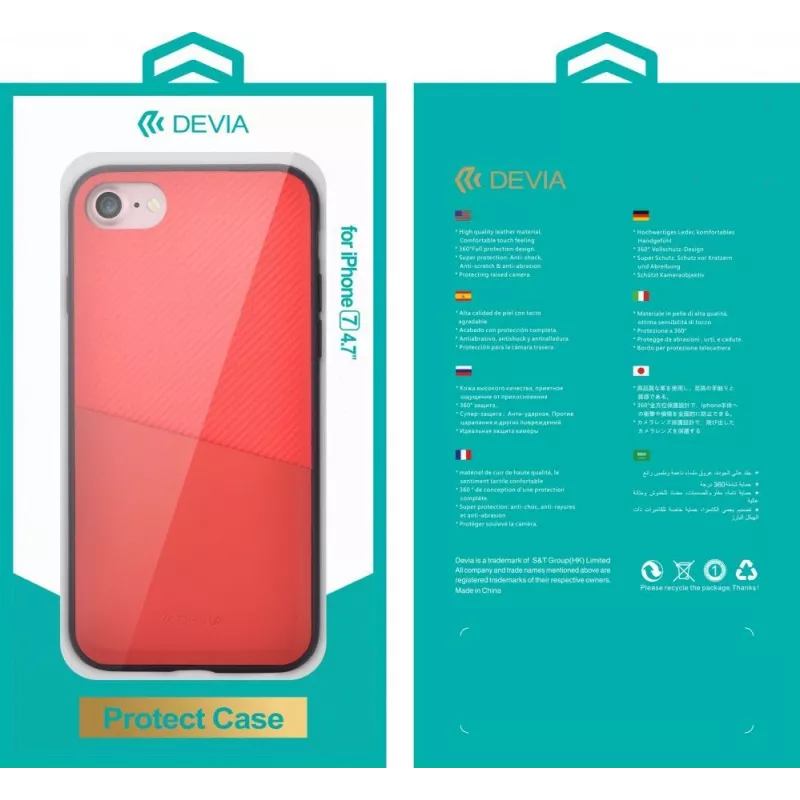 Devia Funda iWallet para Apple iPhone 7 Plus roja