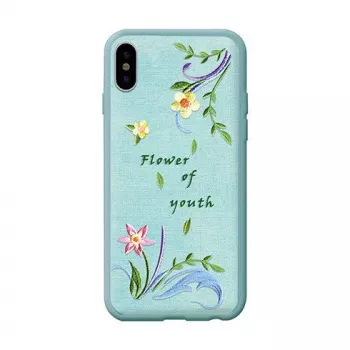 Devia Funda con bordado floral para Apple iPhone X