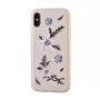 Devia Apple iPhone X Funda con bordado de flores Jalam