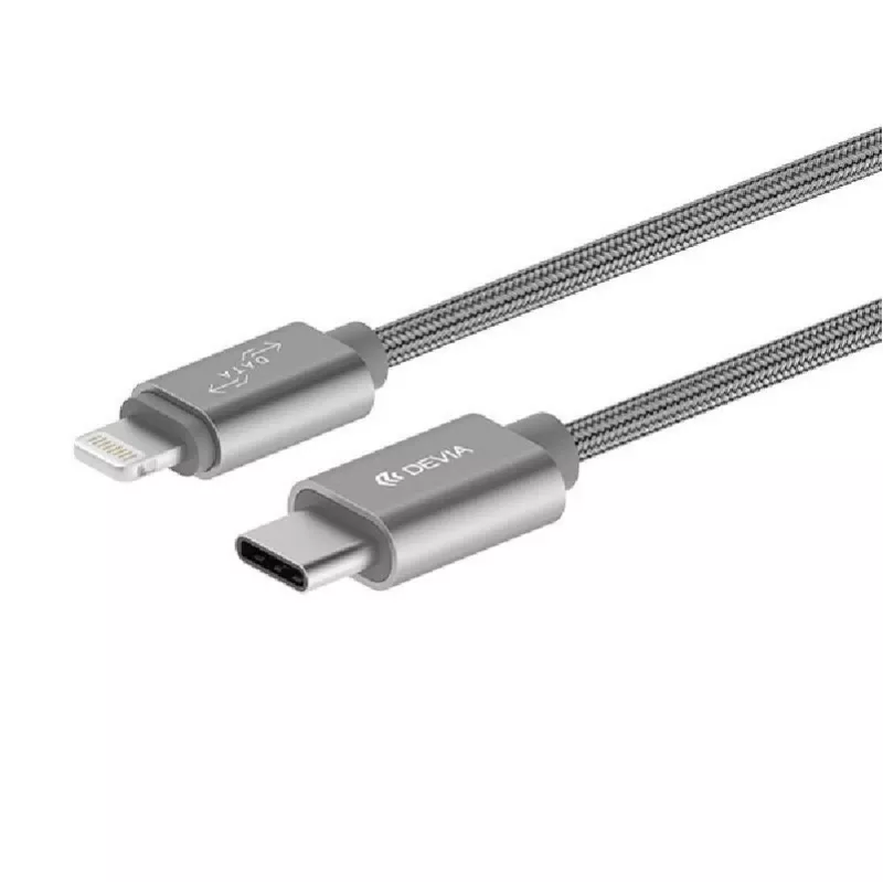 Devia Gracious Cable USB-C a Lightning 1m Gris