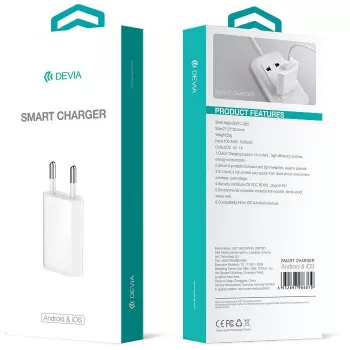 DEVIA Universal Smart Charger EU 10,5 W Negro