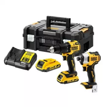 DEWALT 18V combo-kit DCK2060L2T (DCD778 taladro percutor + DCF787 atornillador de impacto) 2x baterías Li-Ion 3,0 Ah, cargador, maletín TSTAK II