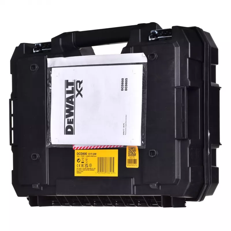 DEWALT 18V POWERSTACK Taladro atornillador sin escobillas DCD800E1T 90Nm 1x1,7Ah TSTAK