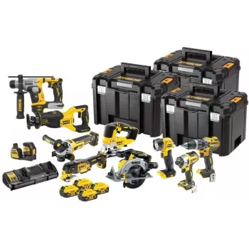 Set combinado DEWALT 18V XR 10 piezas - 4x5Ah