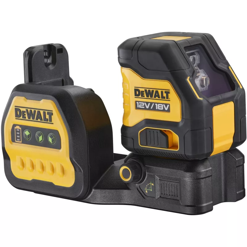 DEWALT Nivel láser de líneas cruzadas DCE088NG18, 12/18V (Negro/Amarillo, sin batería ni cargador, líneas láser verdes, caja T STAK)