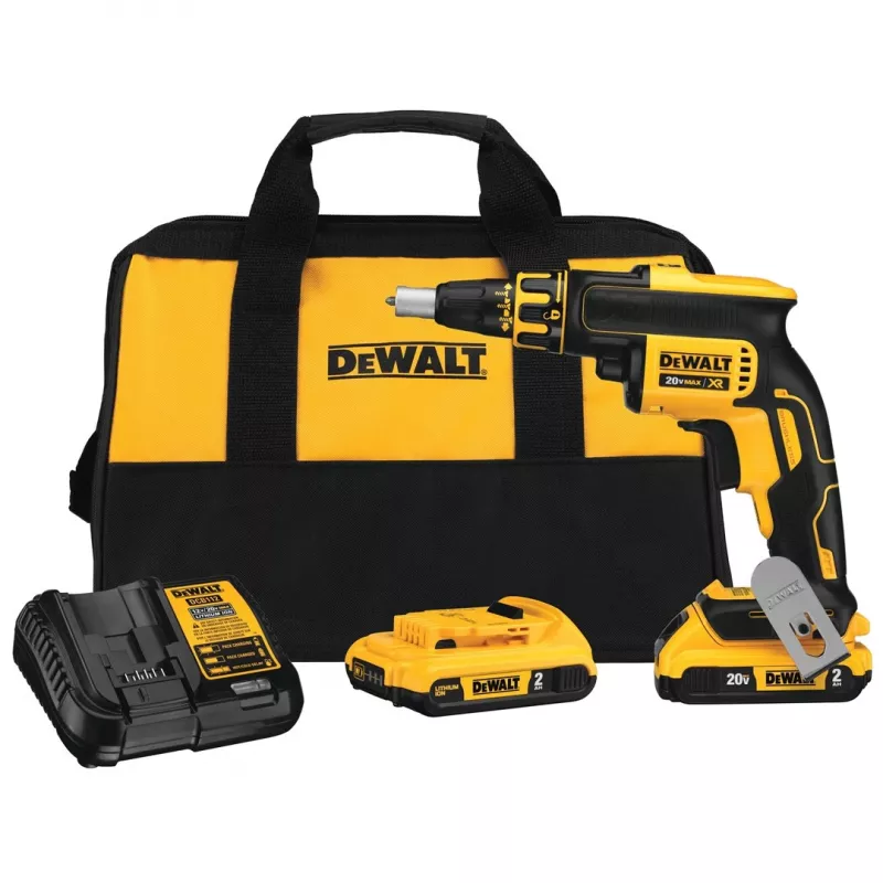 DEWALT DCF620D2-QW 18V atornillador de batería sin escobillas/llave de impacto 4400 RPM 2 baterías Li-Ion de 2 x 2,0Ah, cargador y TSTAK II Kitbox, negro/amarillo