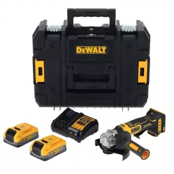DEWALT DCG404S2T-QW Amoladora angular a batería 18V 125mm sin escobillas 2x4,0Ah baterías XR Li-Ion y cargador maletín TSTAK
