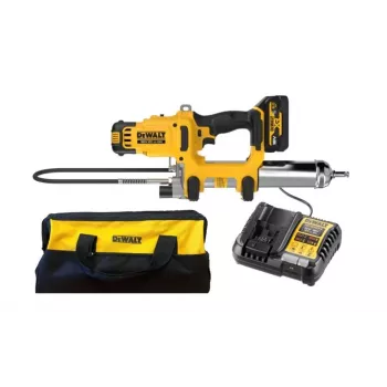 DEWALT DCGG581P1G Kit de engrasadora a batería 18V XR 2 velocidades 1x5.0Ah batería cargador bolsa