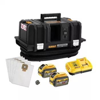 DEWALT DCV586MT2-QW Aspirador de batería clase M con 2x baterías de 9,0 Ah y cargador