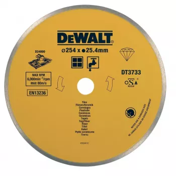 DEWALT Disco de corte diamantado para azulejos de cerámica 250x25,4mm DT3733