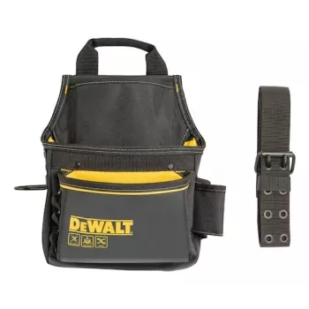 DEWALT DWST40101-1 Caja de herramientas de lona Heavy-Duty, negra/amarilla, resistente al agua, apertura ancha, fondo reforzado